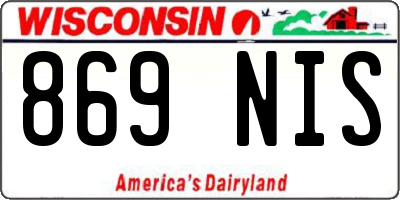 WI license plate 869NIS