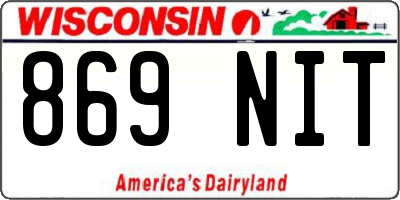 WI license plate 869NIT