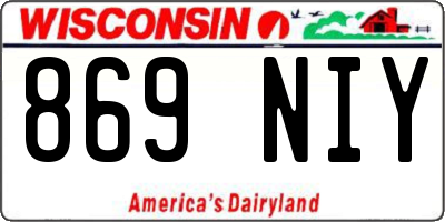WI license plate 869NIY
