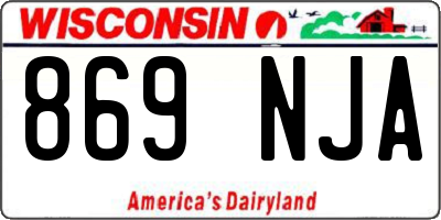 WI license plate 869NJA
