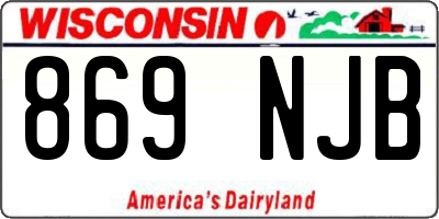 WI license plate 869NJB