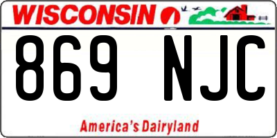 WI license plate 869NJC