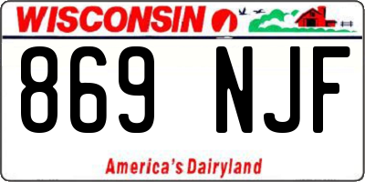 WI license plate 869NJF
