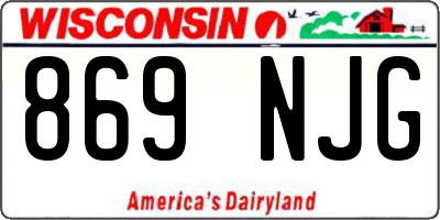 WI license plate 869NJG