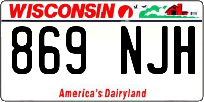 WI license plate 869NJH