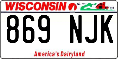 WI license plate 869NJK
