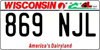 WI license plate 869NJL