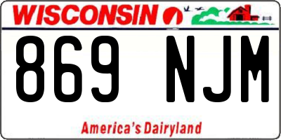 WI license plate 869NJM