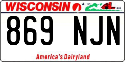 WI license plate 869NJN
