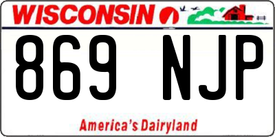 WI license plate 869NJP