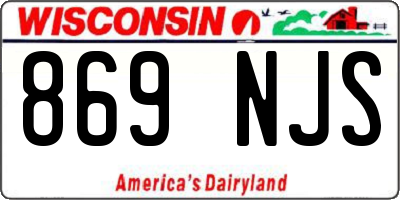 WI license plate 869NJS