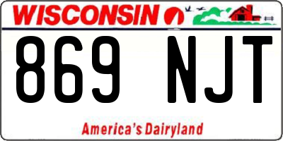 WI license plate 869NJT