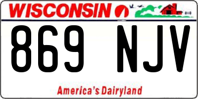 WI license plate 869NJV