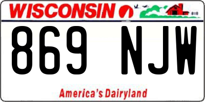WI license plate 869NJW