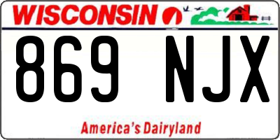 WI license plate 869NJX
