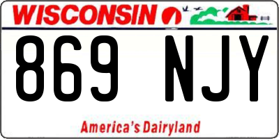 WI license plate 869NJY