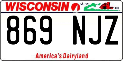 WI license plate 869NJZ