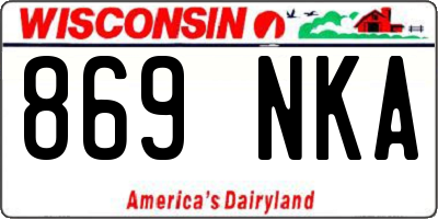 WI license plate 869NKA
