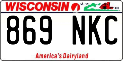 WI license plate 869NKC