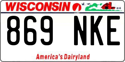 WI license plate 869NKE