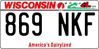 WI license plate 869NKF
