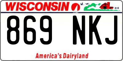 WI license plate 869NKJ