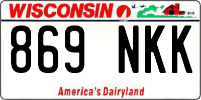 WI license plate 869NKK