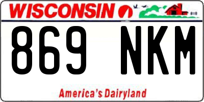 WI license plate 869NKM