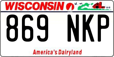 WI license plate 869NKP