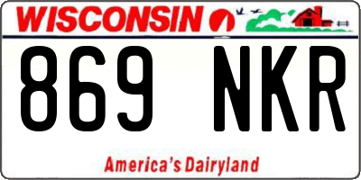 WI license plate 869NKR