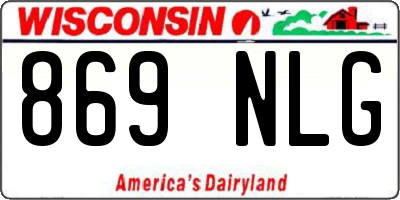 WI license plate 869NLG