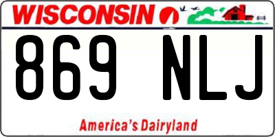 WI license plate 869NLJ