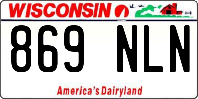 WI license plate 869NLN