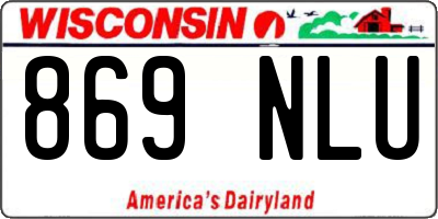 WI license plate 869NLU