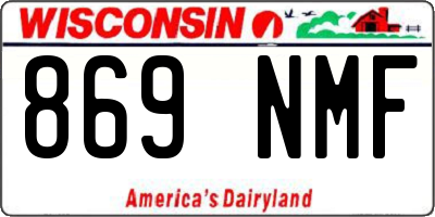 WI license plate 869NMF