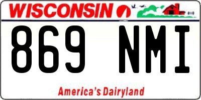 WI license plate 869NMI