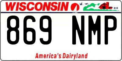 WI license plate 869NMP
