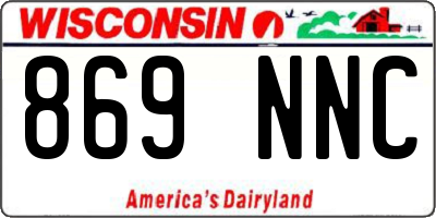 WI license plate 869NNC