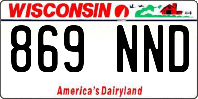 WI license plate 869NND