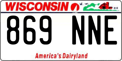 WI license plate 869NNE