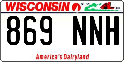 WI license plate 869NNH
