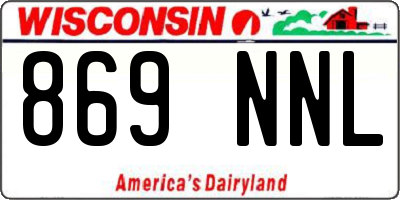 WI license plate 869NNL