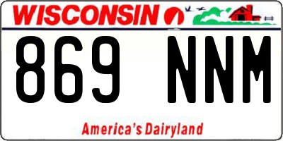 WI license plate 869NNM
