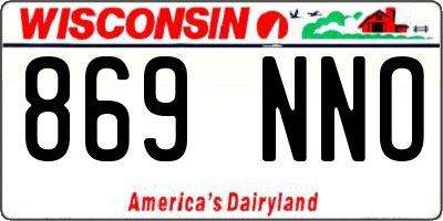 WI license plate 869NNO