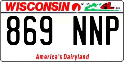 WI license plate 869NNP