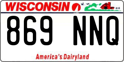 WI license plate 869NNQ
