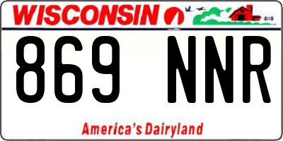 WI license plate 869NNR