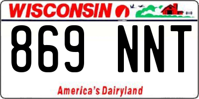 WI license plate 869NNT