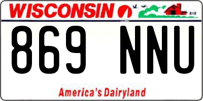 WI license plate 869NNU