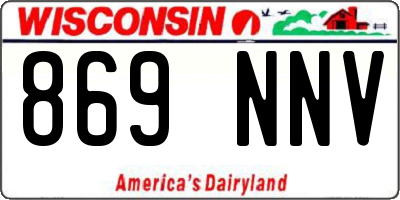 WI license plate 869NNV